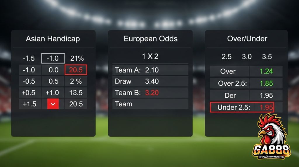 Cách xem bảng kèo nhà cái