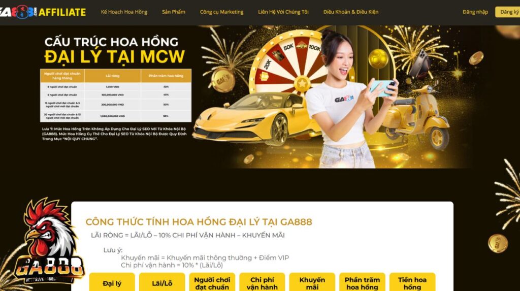 Chính sách hoa hồng của Đại Lý GA888