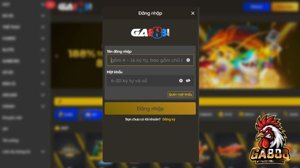 Hướng dẫn xử lý lỗi khi đăng nhập GA888
