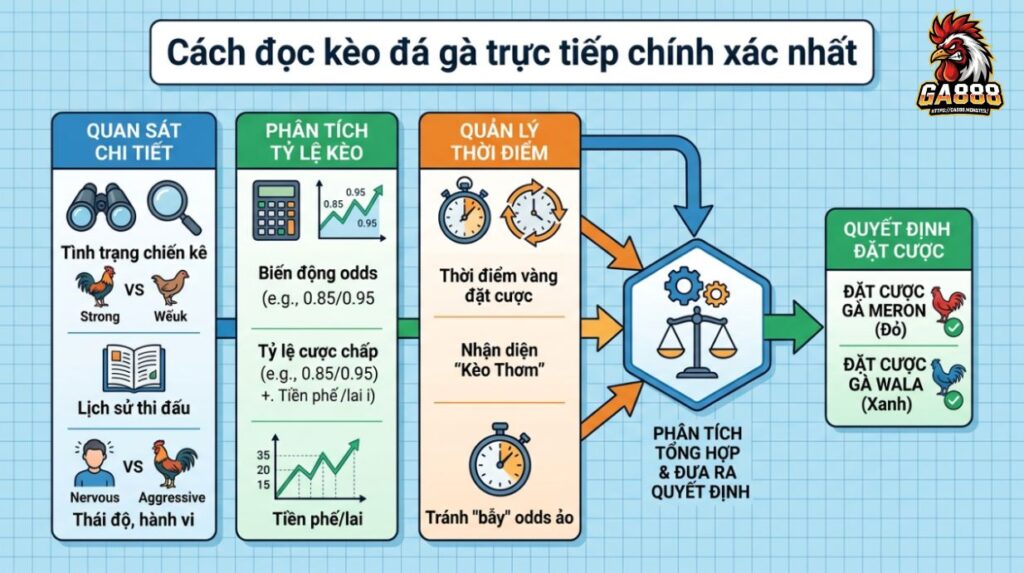 Cách đọc kèo đá gà trực tiếp chuẩn nhất