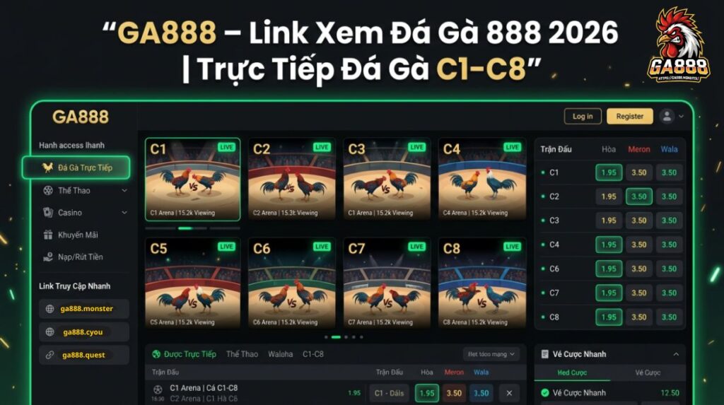 GA888 – Link Xem Đá Gà 888 2026 | Trực Tiếp Đá Gà C1–C8
