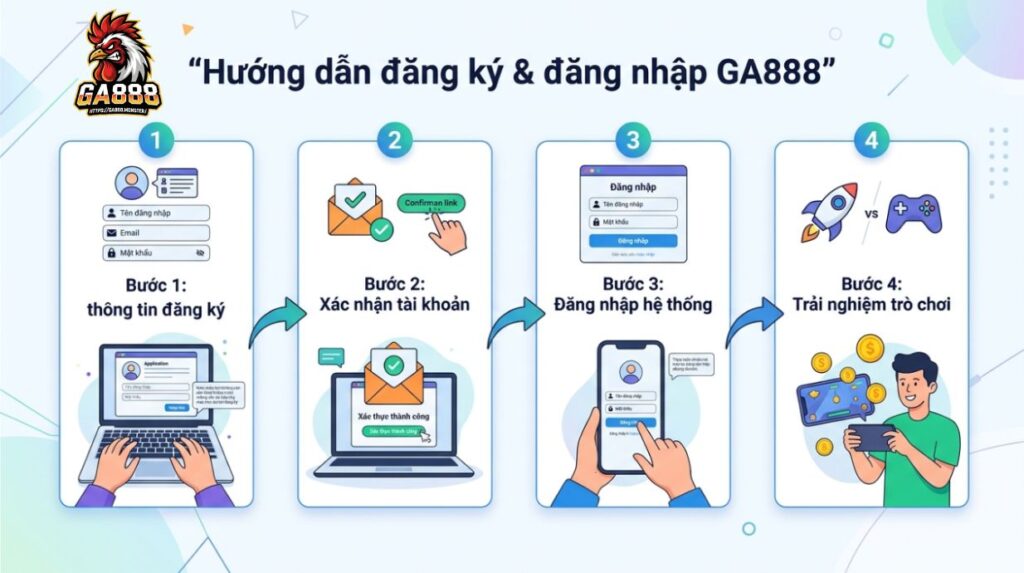 Hướng dẫn đăng ký & đăng nhập GA888