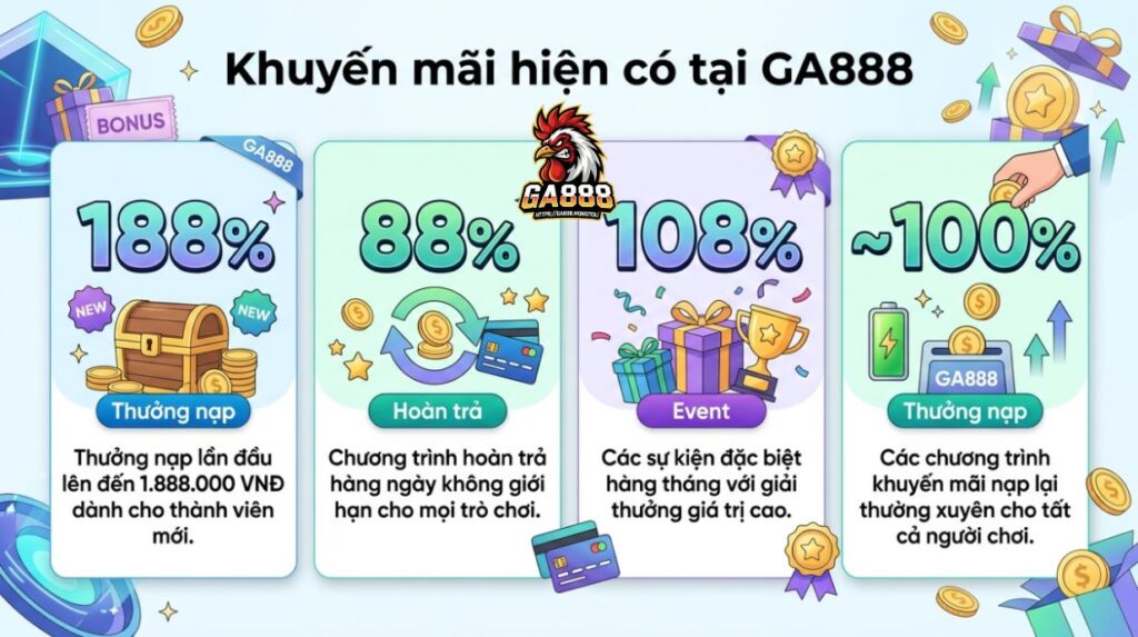 Khuyến mãi hiện có tại GA888