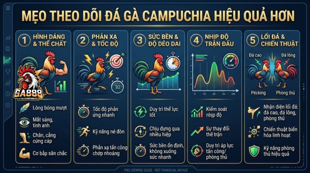 Mẹo Theo Dõi Đá Gà Campuchia Hiệu Quả Hơn 