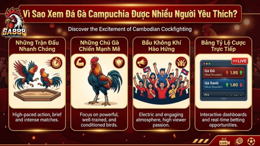 Vì Sao Xem Đá Gà Campuchia Được Nhiều Người Yêu Thích?