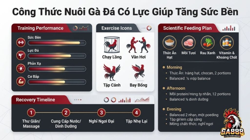 Công Thức Nuôi Gà Đá Có Lực Giúp Tăng Sức Bền